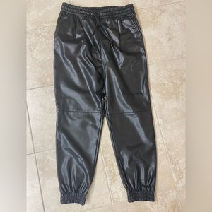 Like new Zara faux leather joggers size M